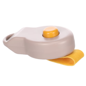 Flamingo Puppy Love Training Clicker Taupe - kliker dla psa, z gumką na palec, beżowy