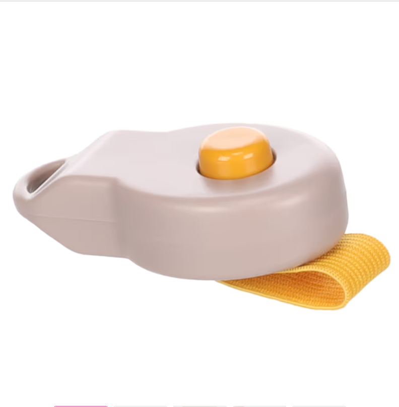 Flamingo Puppy Love Training Clicker Taupe - kliker dla psa, z gumką na palec, beżowy