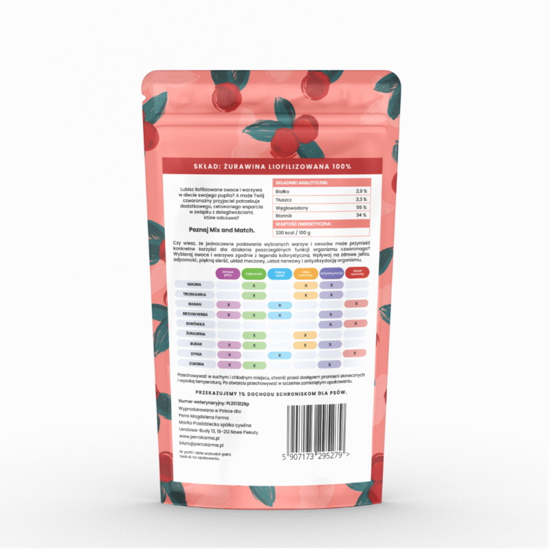 MIX & MATCH Żurawina Przysmaki liofilizowane 10g - obrazek 2