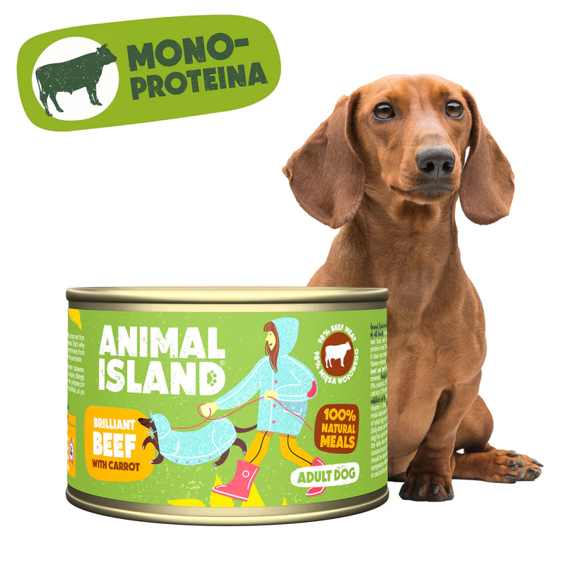 Animal Island Mokra karma dla psa wołowina z marchewką 400g