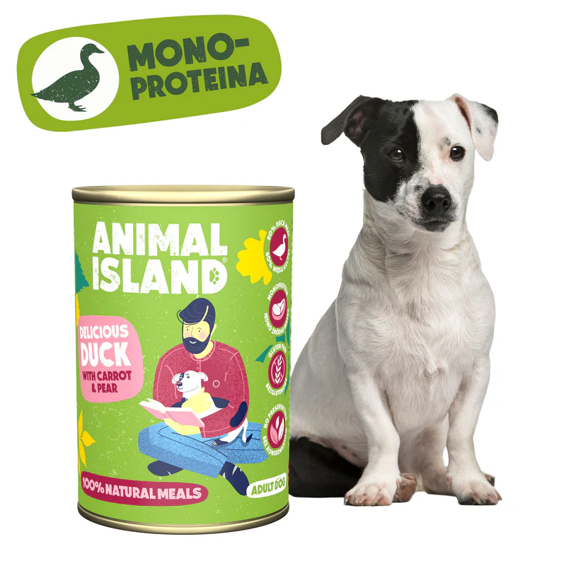 Animal Island Kaczka z marchewką i gruszką Mokra karma dla psa 400 g