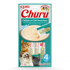 INABA CAT CHURU CHICKEN WITH CRAB 4x14g