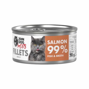 Monobiałkowa karma mokra dla kota Łosoś Filety John Dog for Cats 70g