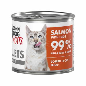 Karma mokra dla kota Łosoś z jajkami Filety John Dog for Cats 70G