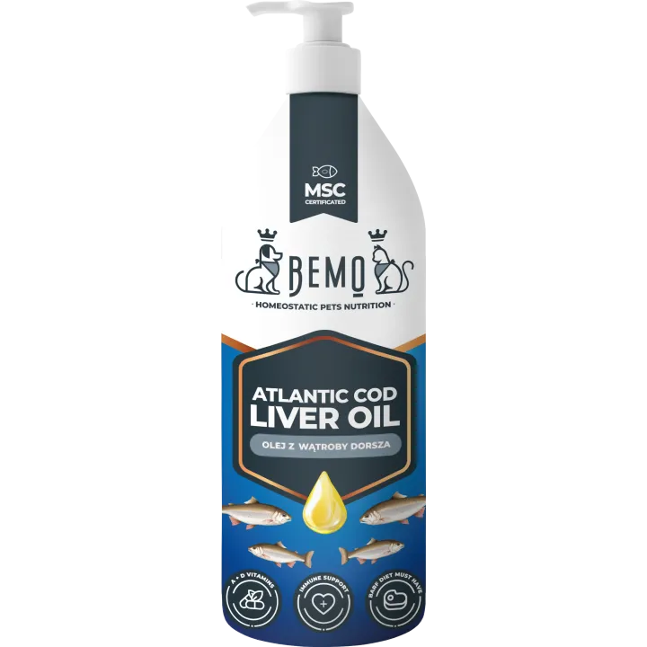 Atlantic Cod Liver Oil – tran z wątroby dorsza dla psa i kota