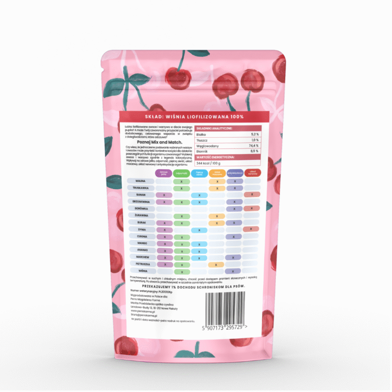 MIX & MATCH Wiśnia Przysmaki liofilizowane 15g - obrazek 2