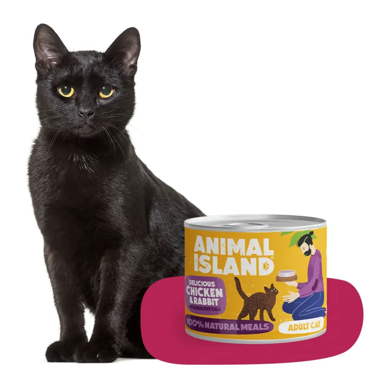 ANIMAL ISLAND Kurczak z królikiem – mokra karma dla kota – 200g