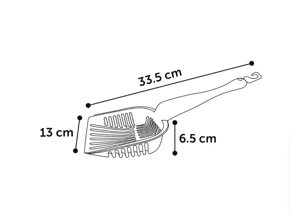Flamingo Cat Litter Scoop - szufelka, łopatka do sprzątania kuwety Szara - obrazek 2