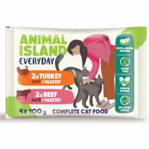 ANIMAL ISLAND Everyday 2x Wołowina 2x Indyk (PASZTET) czteropak 4x85g