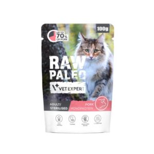 Vet Expert RAW PALEO Sterilised Wieprzowina dla sterylizowanych 100g