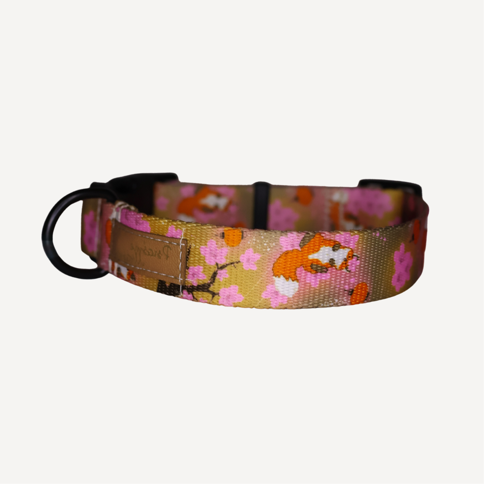 obroża na klamrę Sakura / Foxy Blossom